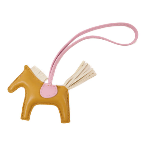 HERMES Rodeo PM Charm Veau Swift Leather Sesame Brown Pink