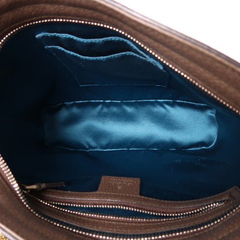 GUCCI GG Chain Shoulder Bag 499622 Coated Canvas Brown