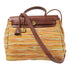 HERMES GHW Herbag 2 Way Bag Vibrato Leather Orange/Brown