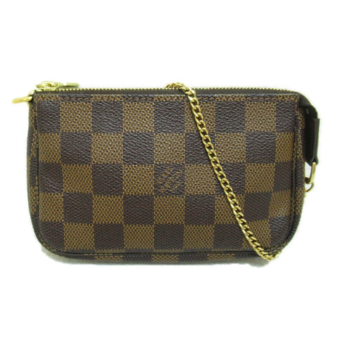 LOUIS VUITTON LV GHW Mini Pochette Accessoires Handbag N58009 Damier Brown v1