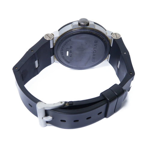 BVLGARI Aluminum Automatic Watch AL44TA Aluminium/Rubber Beige