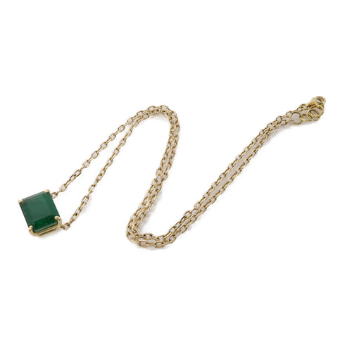 JEWELRY Emerald Necklace Accessories 18K Yellow Gold