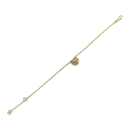GUCCI GG Onyx Diamond Bracelet 18K Yellow Gold