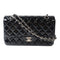 CHANEL CC SHW Chain Shoulder Bag Patent Leather Black v1