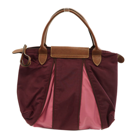 Longchamp GHW Hand Bag Nylon Purple/Pink