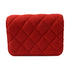 CHANEL Quilted CC GHW Chain Shoulder Bag Canvas Red