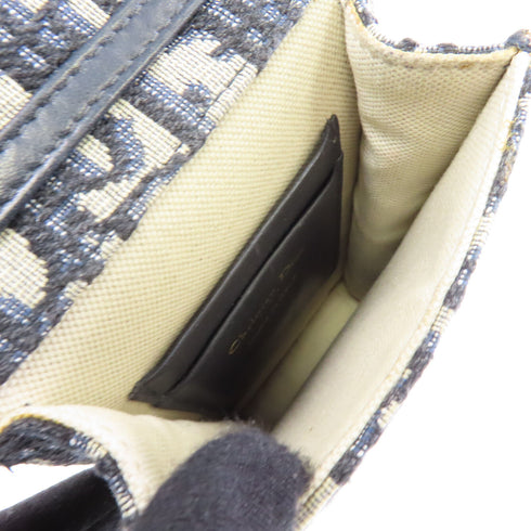 Christian Dior CD GHW Chain Shoulder Bag Canvas Blue