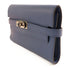 HERMES PHW Kelly Short Wallet Veau Epsom Leather Bleu Paon