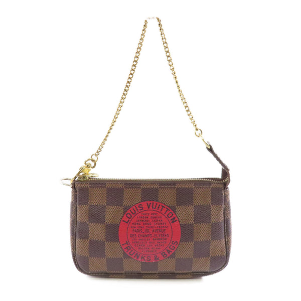 LOUIS VUITTON LV GHW Mini Pochette Accessories Chain Bag N58011 Damier Ebene