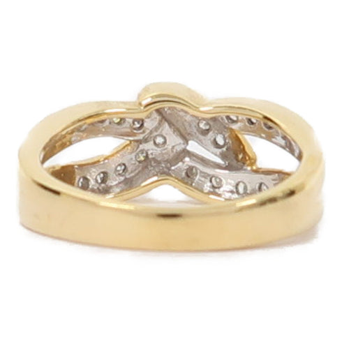 Fine Jewelry Diamond 3.8g Ring 14K Yellow Gold US#3.5