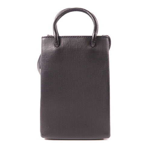 BALENCIAGA SHW 2 Way Shoulder Bag 593826 Calfskin Leather Black