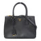 PRADA GHW Galleria 2 Way Shoulder Bag 1BA863 Saffiano Leather Black