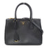 PRADA GHW Galleria 2 Way Shoulder Bag 1BA863 Saffiano Leather Black