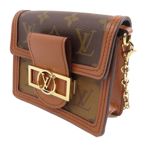 LOUIS VUITTON LV GHW Micro Dauphine Chain Shoulder Bag M82749 Monogram Reverse