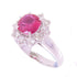 Jewelry 1.54ct Ruby 0.75ct Diamond Ring US#5.5 PT900 Platinum