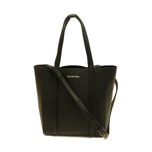 BALENCIAGA SHW Everyday Tote 2Way Shoulder Bag Calfskin Leather 551815 Black