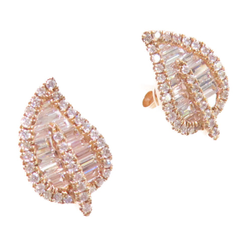 Jewelry GHW Diamond Earrings 18K Rose Gold