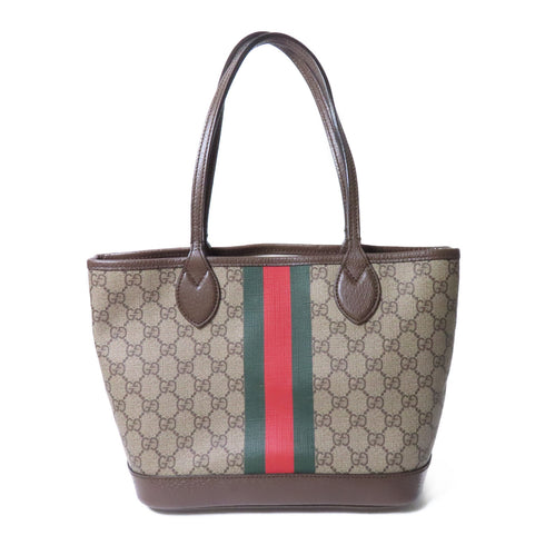 GUCCI GG Tote Bag PVC Coated Canvas 726762 Brown