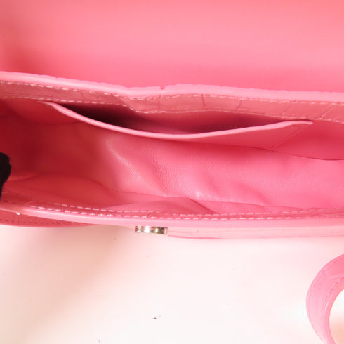 BALENCIAGA SHW Shoulder Bag 695645-5812 Calfskin Embossed Leather Pink