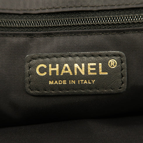 CHANEL CC GHW Hand Bag Canvas Black