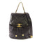 CHANEL CC GHW Backpack Calfskin Leather Black