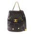 CHANEL CC GHW Backpack Calfskin Leather Black