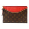 LOUIS VUITTON LV GHW Tuileries Pochette Pouch M63903 Monogram Brown Red