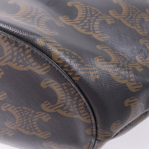 CELINE Couffin Bag Shoulder bag Coated Canvas Black Brown