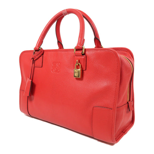 LOEWE GHW Handbag Shoulder Bag Calfskin Leather Red