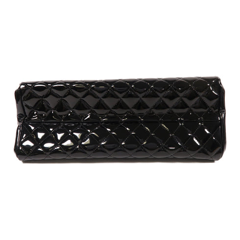 CHANEL CC SHW Chain Shoulder Bag Patent Leather Black