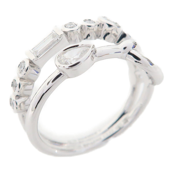 HERMES Chaine d'Ancre Chaos Fancy Ring 18K White Gold #51 #US5.75