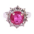 Jewelry 1.54ct Ruby 0.75ct Diamond Ring US#5.5 PT900 Platinum