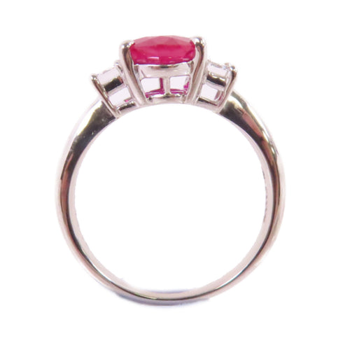 FINE JEWELRY 1.86ct Ruby 0.43ct Diamond Ring US#5.75 PT900 Platinum