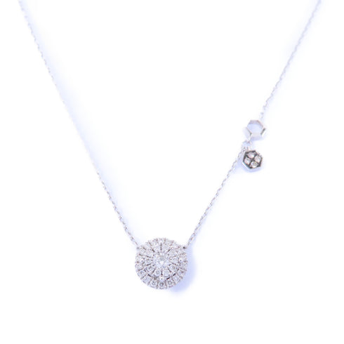 Fine Jewelry 0.10ct Diamond Necklace Accessories 18K White Gold