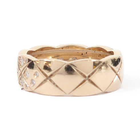 CHANEL CC Coco Crush Ring 18K Pink Gold/Diamond US#6.75