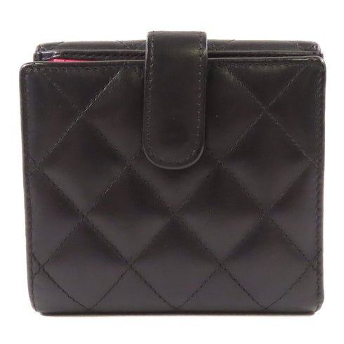CHANEL CC Cambon Compact Wallet Calfskin Leather Black