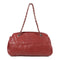 CHANEL CC SHW Chain Shoulder Bag Calfskin Leather Red