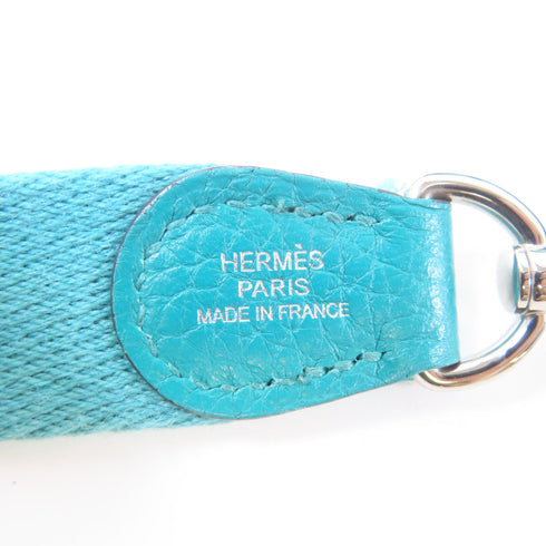 HERMES PHW Evelyne TPM Shoulder Bag Clemence Leather Green