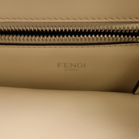 FENDI SHW Peekaboo 2Way Shoulder Handbag Calfskin Leather 7VA530 White