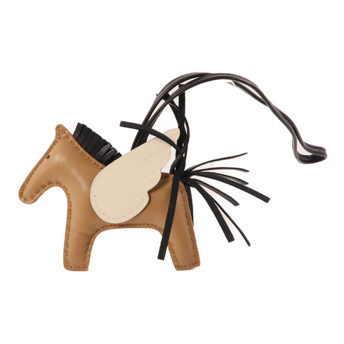 HERMES Rodeo PM Charm Veau Swift Leather Chai/Noir/Nata/ Black White Brown