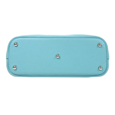 HERMES PHW Bolide 31 2 Way Shoulder Bag Handbag Clemence Leather Bleu Atoll/Blue