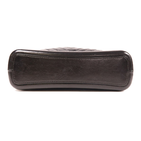 CHANEL CC Gabrielle Large Chain Shoulder Bag Calfskin Leather Black