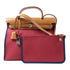 HERMES PHW Herbag 2 Way Shoulder Bag Handbag Canvas Red/Blue