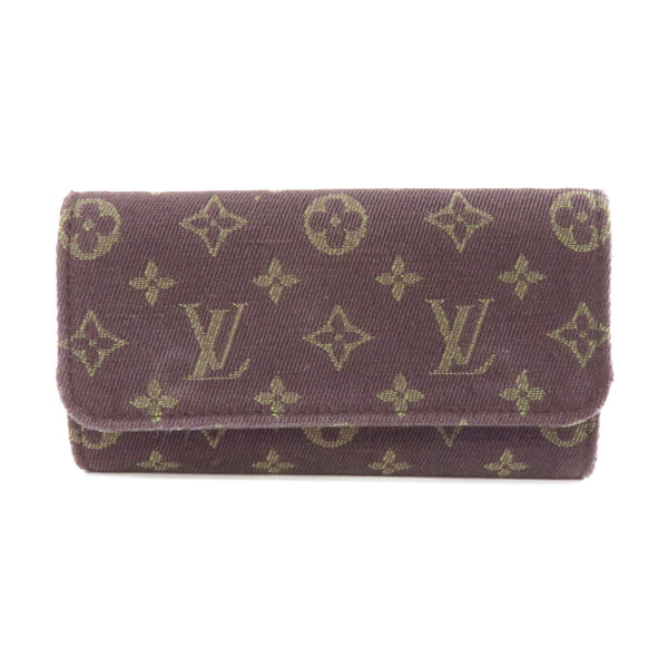 LOUIS VUITTON LV GHW Key Case M95231 Monogram Mini Lin Canvas Brown