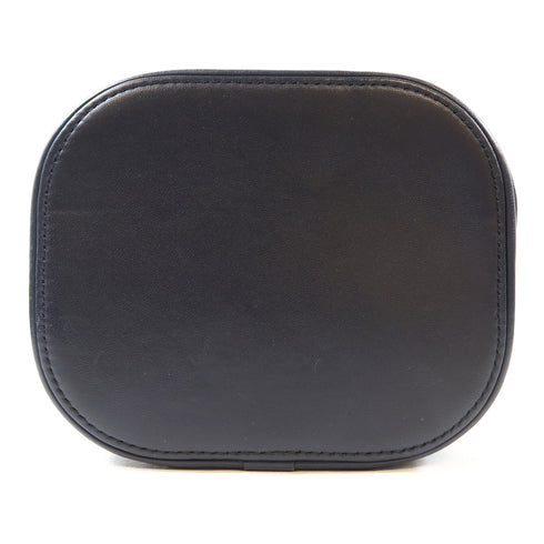 CHANEL CC SHW Vanity Case 2 Way Bag Lambskin Leather Navy