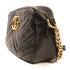 GUCCI GHW GG Marmont Camera Mini Shoulder Bag 447632 Calfskin Leather Black