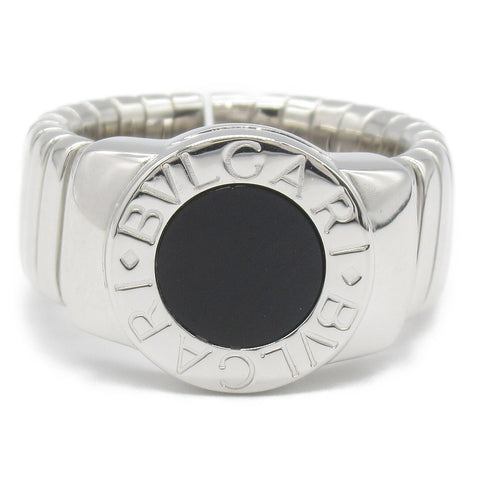 BVLGARI Tubogas Onyx Ring 18K White Gold Bvlgari#52 US#6.25
