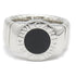 BVLGARI Tubogas Onyx Ring 18K White Gold Bvlgari#52 US#6.25