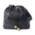 CHANEL CC GHW Perforated Timeless Bucket Shoulder Bag Calfskin Leather Black