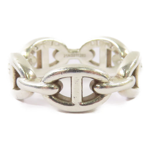 HERMES Chaine D'ancre Enchainee Ring 925 Sterling Silver Hermes#54 US#6.75